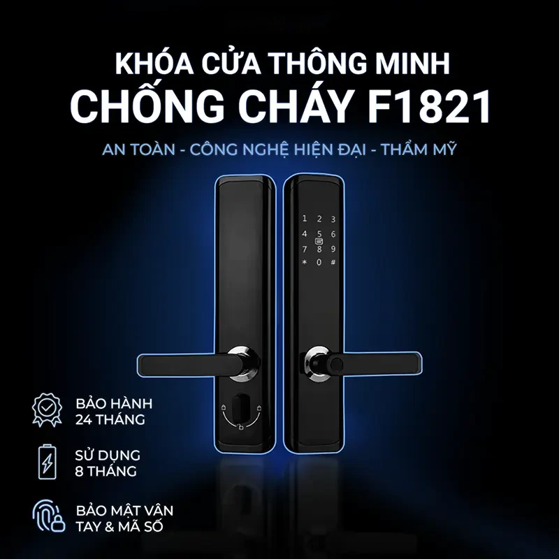 Ảnh 3 — Khoá thông minh F1821 (vân tay, cho cửa chống cháy)