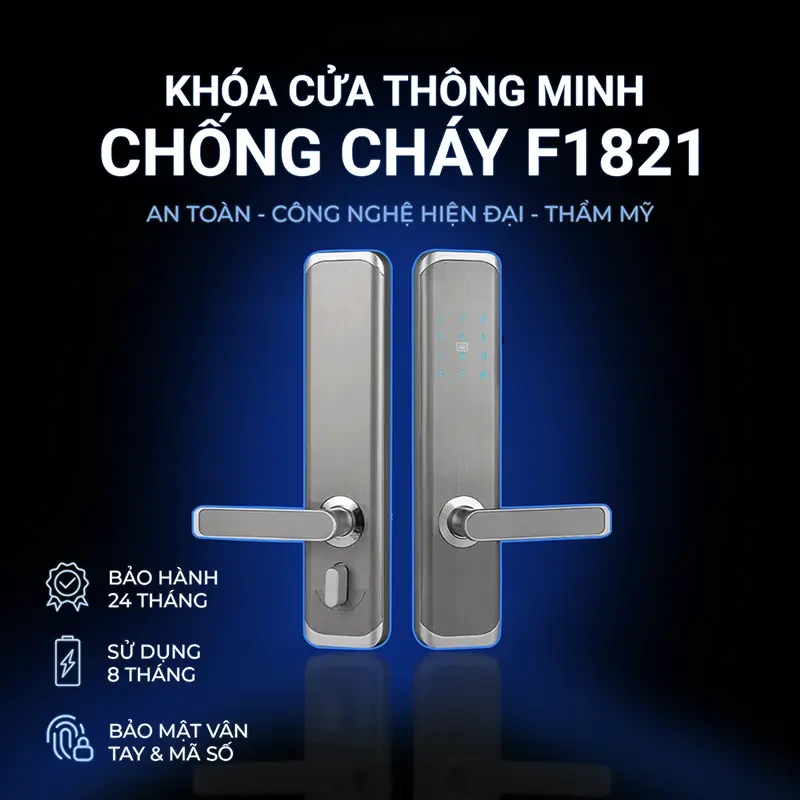 Ảnh 2 — Khoá thông minh F1821 (vân tay, cho cửa chống cháy)