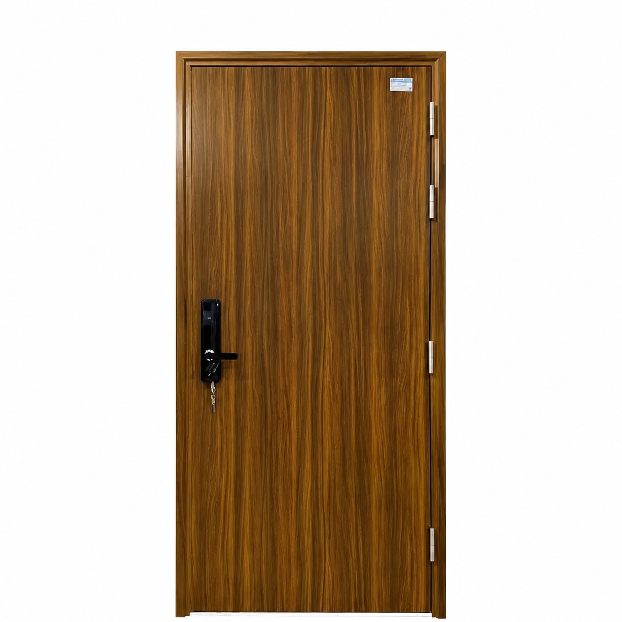 Cửa thép vân gỗ chống cháy EI90 một cánh cho chung cư mini
