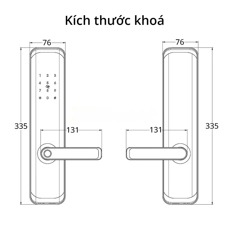 Khoá thông minh vân tay F1821 lắp trên cửa chống cháy EI70