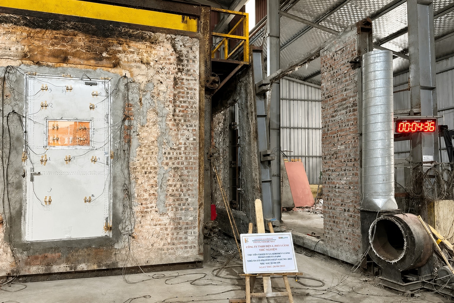Cửa thép chống cháy một cánh có ô kính chống cháy lấy sáng