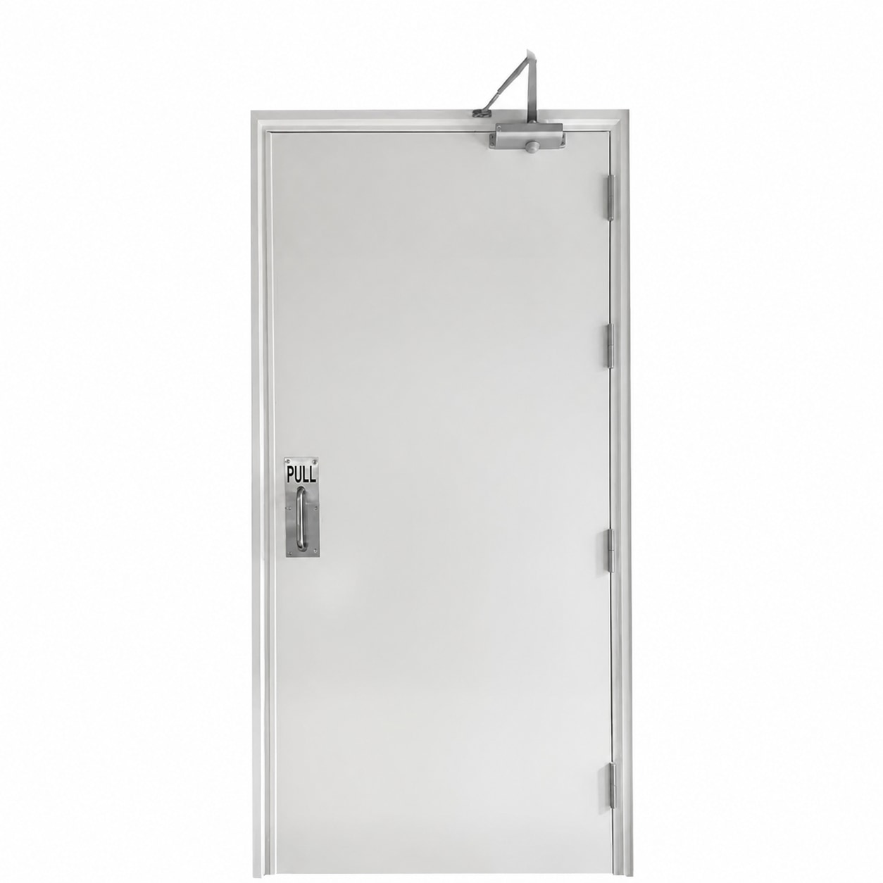 Cửa chống cháy EI120 một cánh sơn tĩnh điện xám RAL7035