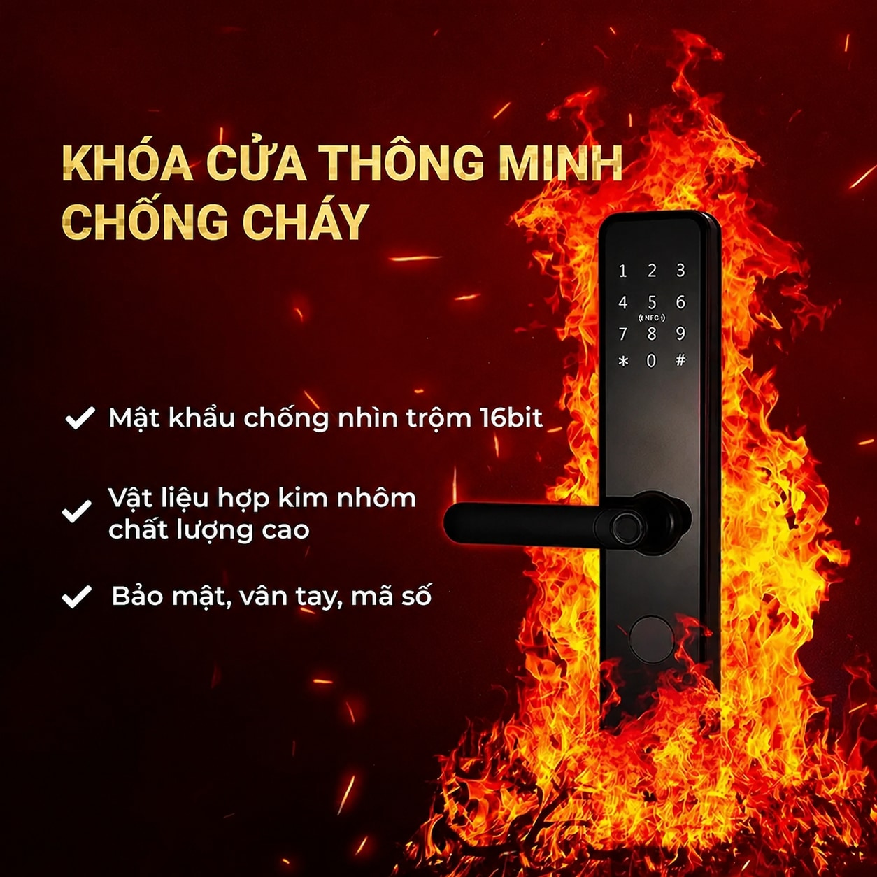 Ảnh 4 — Khoá thông minh F2216 (cho cửa chống cháy)