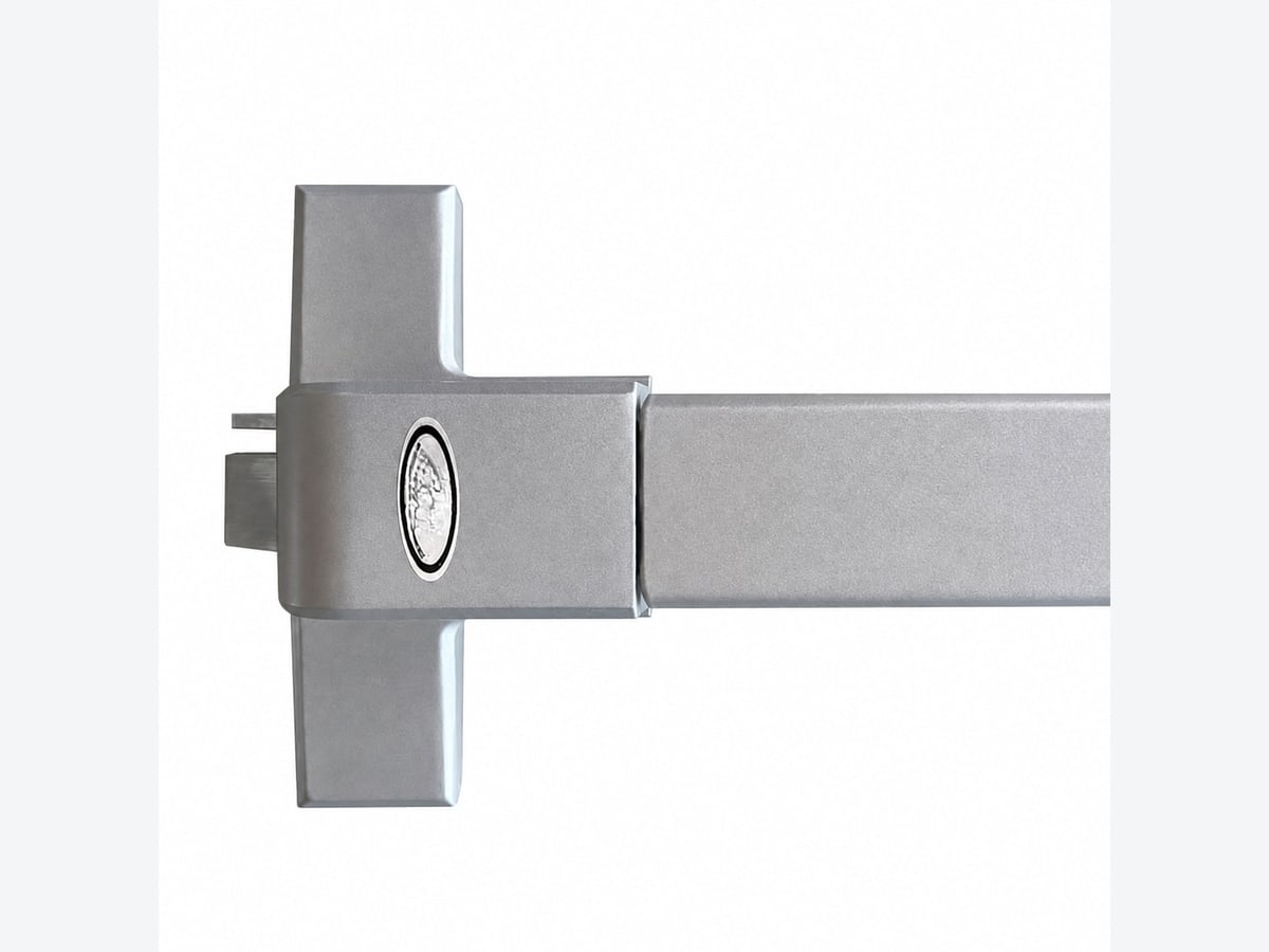 Thanh đẩy thoát hiểm đơn F3200-Iron thép sơn tĩnh điện trên cửa chống cháy