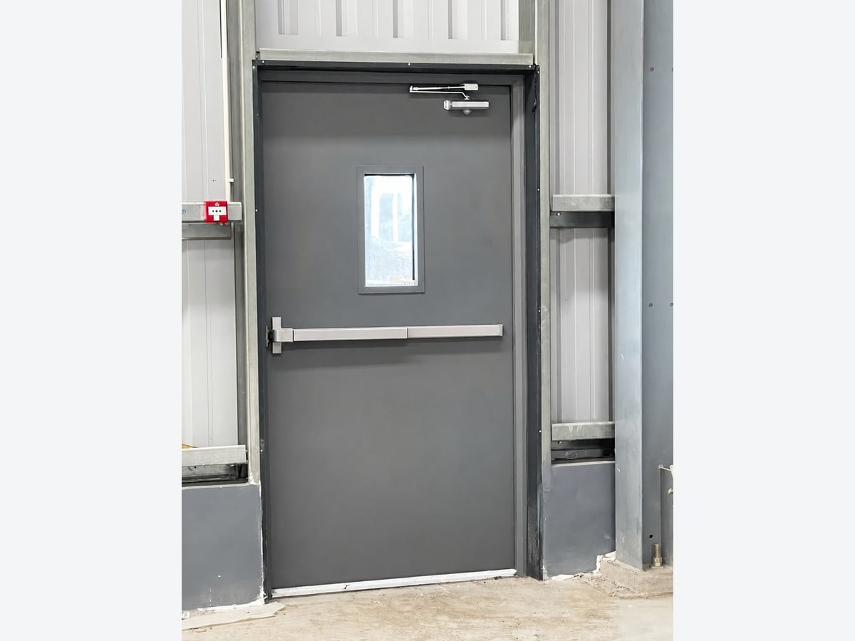 Cửa chống cháy đặc chủng trên 120 phút một cánh màu xám